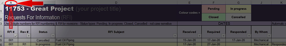 document type Column